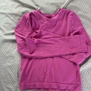 Aritzia Pink Ribbed Top